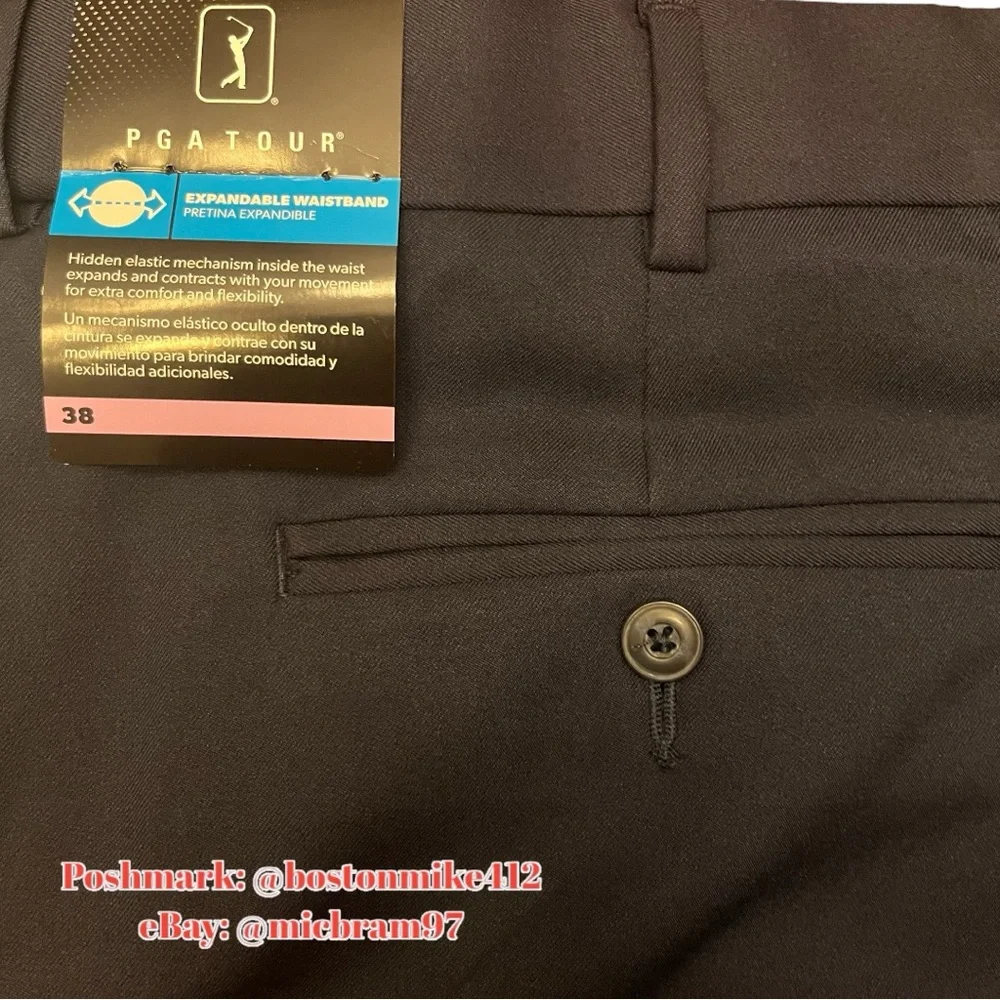PGA Tour Mens NAVY Golf Shorts 38 Waist DARK/ NAVY BLUE “Black Iris” 38in 38inch